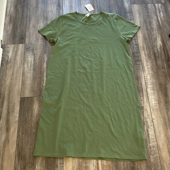 J. Crew Green Tee Shirt Dress Small NEW - Picture 4 of 7